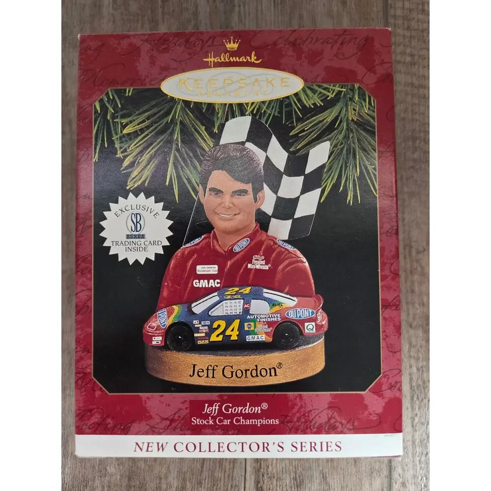 Hallmark Keepsake 1998 Jeff Gordon Stock‎ Car Champions Ornament NASCAR #24+Card